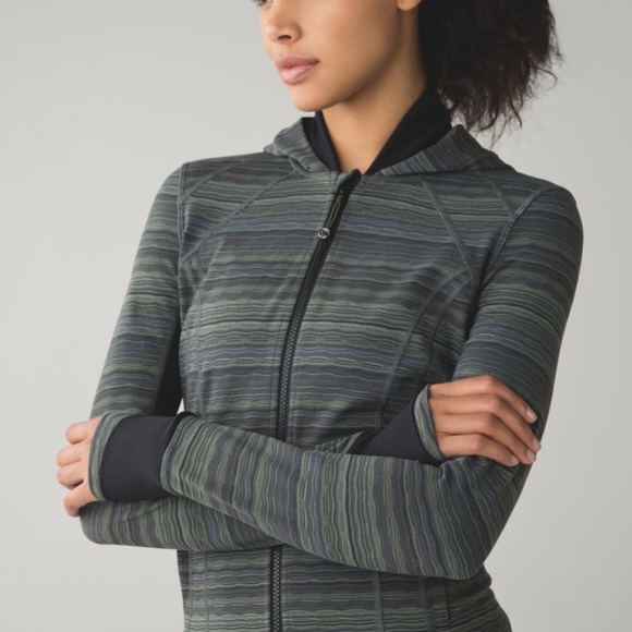 Lululemon Daily Practice Jacket Slate Green Black - Picture 2 of 8